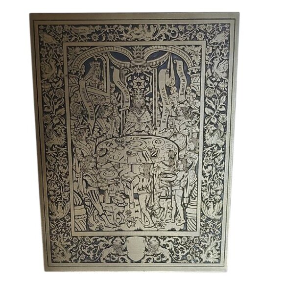 Vintage Brass Rubbing Plate King Arthur the round table England 1980 Handcrafted - Picture 1 of 10